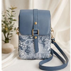 Blue & White Floral Mini Crossbody Bag | Chic Everyday